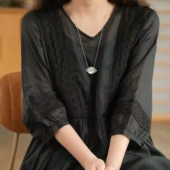 Хлопково-льняное платье, женское летнее платье на шнуровке, большая распашная юбка, тонкое однотонное платье с короткими рукавами, длинная юбка