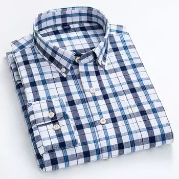 Хлопково-льняные рубашки с длинными рукавами для мужчин, деловая повседневная клетчатая рубашка, мужская дышащая летняя одежда в полоску с передним карманом 38