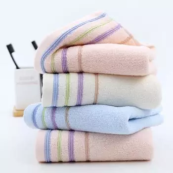 Хлопковое банное полотенце для лица. Толстое мягкое хлопковое полотенце для лица. розовый