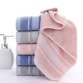 Хлопковое банное полотенце для лица. Толстое мягкое хлопковое полотенце для лица. серый