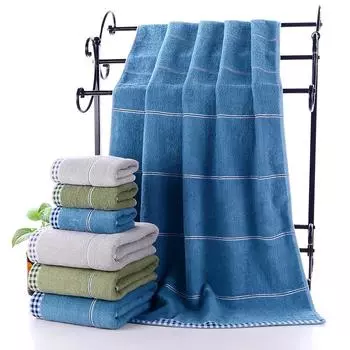 Хлопковое банное полотенце Толстое мягкое хлопковое полотенце 70 x 140 см зелёный