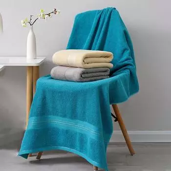 Хлопковое банное полотенце, впитывающее, быстросохнущее, четырехслойное, большое банное полотенце для взрослых, весенне-осенние модели, мягкое, не легко выпадение волос, большое полотенце с запахом 70 * 140cm жёлтый