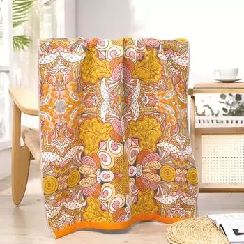 Хлопковое банное полотенце, впитывающее, быстросохнущее, четырехслойное, большое банное полотенце для взрослых, весенне-осенние модели, мягкое, не легко выпадение волос, большое полотенце с запахом 80 * 160cm