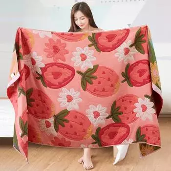 Хлопковое банное полотенце, впитывающее, быстросохнущее, четырехслойное, большое банное полотенце для взрослых, весенне-осенние модели, мягкое, не легко выпадение волос, большое полотенце с запахом 80*160 CM