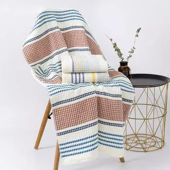 Хлопковое банное полотенце, впитывающее, быстросохнущее, четырехслойное, большое банное полотенце для взрослых, весенне-осенние модели, мягкое, не легко выпадение волос, большое полотенце с запахом 70 * 140cm