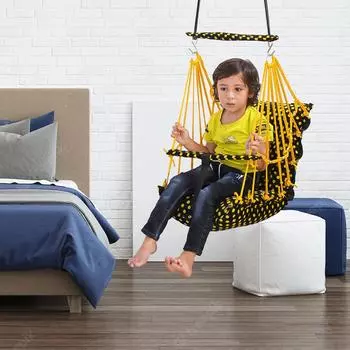 Хлопковое кресло jhula для детей, складное и моющееся для детей от 1 до 3 лет с ремнем безопасности