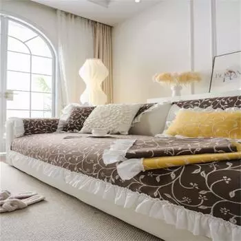 Хлопковое кружевное полотенце для дивана с кружевным утолщенным нескользящим принтом, высококачественное одеяло для дивана, новое полиэстеровое полотенце 70x70