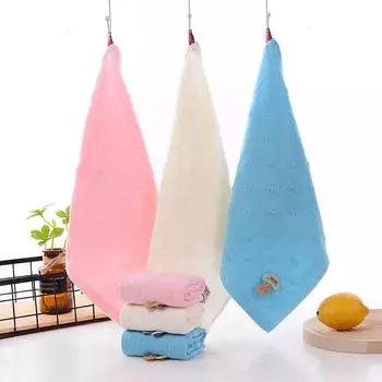 Хлопковое квадратное полотенце, мягкое впитывающее мягкое полотенце, квадратное полотенце для лица. 35*35cm синий