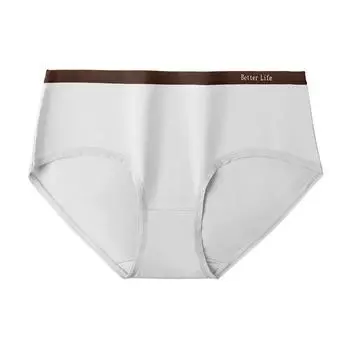 Хлопковое нижнее белье, антибактериальное нижнее белье, дышащее нижнее белье, бесшовное нижнее белье, треугольные штаны для девочек, супер эластичное нижнее белье со средней талией M белый