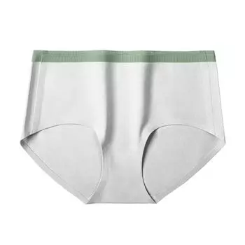 Хлопковое нижнее белье, бесшовное цельное нижнее белье, антибактериальное нижнее белье средней посадки, женские треугольные брюки M белый
