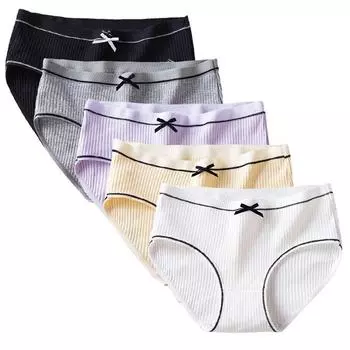 Хлопковое нижнее белье для девочек 8-16 лет, бесшовные трусики для девочек, однотонные трусы, нижнее белье для девочек, трусы M белый