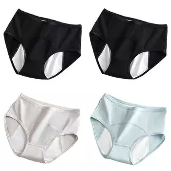 Хлопковое нижнее белье для девочек, защитные брюки с защитой от боковых протечек для женщин, дышащие и быстросохнущие гигиенические брюки L