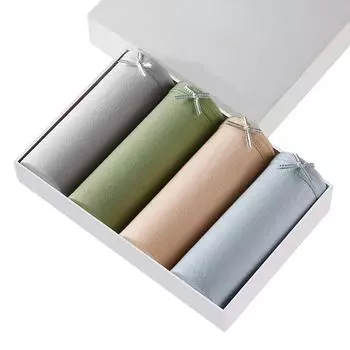 Хлопковое нижнее белье для женщин, дышащее и минималистское нижнее белье, антибактериальные трусы в упаковке L