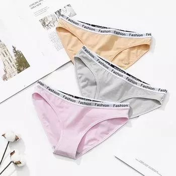 Хлопковое нижнее белье для женщин, трусики, сексуальные трусы, бесшовные трусы с низкой талией, дышащие, однотонные, спортивные, женские треугольные трусики M белый