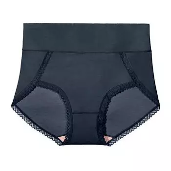 Хлопковое нижнее белье Нижнее белье с высокой талией Женское хлопковое нижнее белье Малбери Шелк Антибактериальное нижнее белье с промежностью Брюки с треугольными чашками для поднятия живота и бедер M