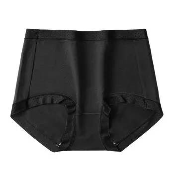 Хлопковое нижнее белье с высокой талией, теплое нижнее белье, модное женское нижнее белье, антибактериальные треугольные брюки M