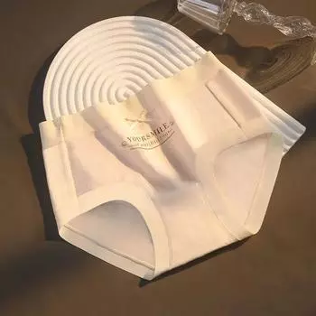 Хлопковое нижнее белье, женские дышащие, приятные для кожи трендовые женские трусы с буквенным принтом, нежные дышащие эластичные шорты для девочек M чёрный