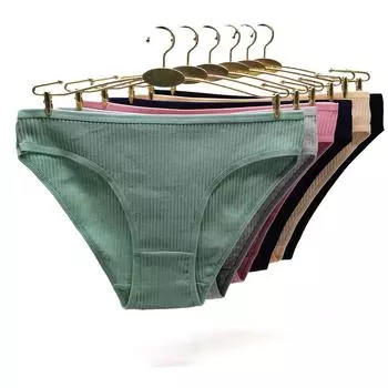 Хлопковое нижнее белье, женские трусики, трусы для девочек, повседневное нижнее белье, трусики для женщин, 6 шт. M