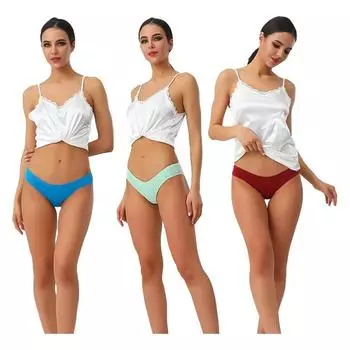Хлопковое нижнее белье Женские трусы с низкой посадкой Удобные свободные шорты для фитнеса S