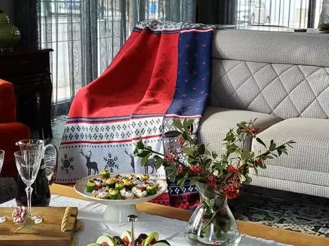 Хлопковое одеяло Dolce Bonita Home Single 150x200 Carmelo Navy Blue