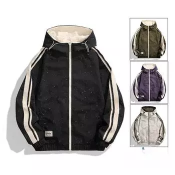 Хлопковое пальто мужское новое зимнее с капюшоном модный бренд гипсофила двусторонняя утолщенная бархатная хлопковая повседневная куртка M