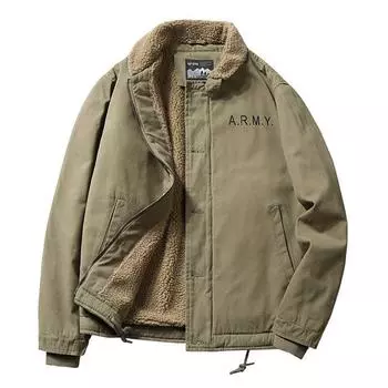 Хлопковое пальто мужское зимнее бархатное утолщенное чистое хлопковое рабочее пальто хлопковое пальто имитация шерпы куртка с лацканами зимняя мужская топ-тенденция M