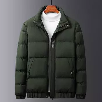 Хлопковое пальто мужское зимнее мужская куртка с хлопковой подкладкой повседневное теплое мужское свободное воротник-стойка пуховое хлопковое пальто утолщенное пальто модное M