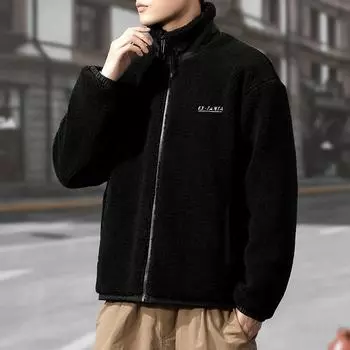 Хлопковое пальто мужское зимнее пальто из хлопка из шерпы модное свободное универсальное Гонконгский тренд воротник-стойка свободная пара стильная мужская одежда M