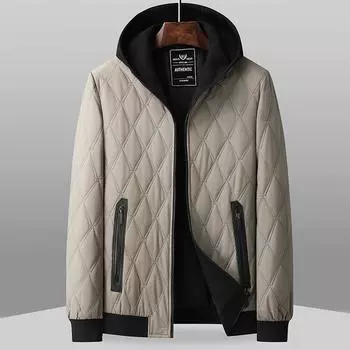 Хлопковое пальто осень и зима новое мужское легкое повседневное хлопковое пальто с капюшоном хлопковая куртка для молодых и средних мужчин M