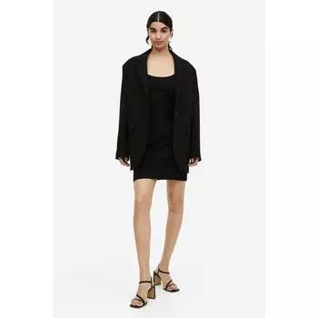 Хлопковое платье для кормления H&M MAMA черное 1116463001