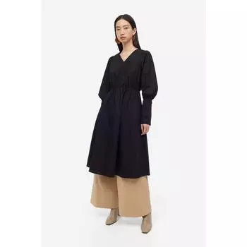 Хлопковое платье HM черное 1206419001