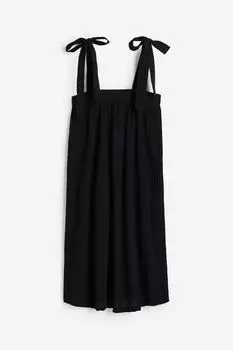 Хлопковое платье с завязками