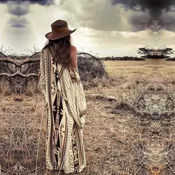 Хлопковое кимоно для женщины One Size синий