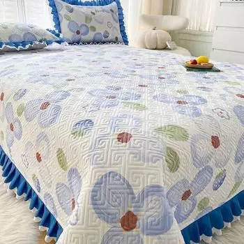 Хлопковое покрывало. Три комплекта нескользящего ламинированного хлопкового утолщенного простыня из 100% хлопка. Всесезонное универсальное покрывало. 150x230cm 1pc