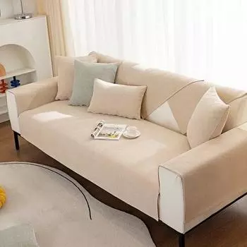 Хлопковое полотенце для гостиной, защита от царапин, чехол для дивана, однотонный чехол для дивана, универсальная нескользящая подушка 70x70cm 1pcs