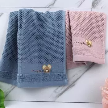 Хлопковое полотенце для лица 33x73 см, полотенце для рук, принадлежности для ванной комнаты, полотенце для мытья лица Walf Checks розовый