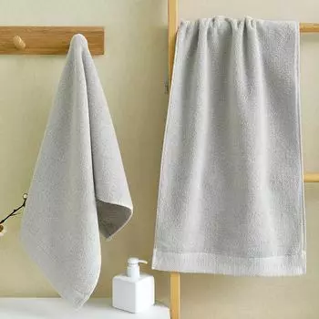 Хлопковое полотенце для лица для взрослых, банное полотенце из чистого хлопка для пар, мягкое, впитывающее, для дома, подарок, вышивка 35 * 75cm