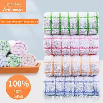 Хлопковое полотенце для рук для детей, идеально подходит для вытирания пота, рук, лица, а также впитывает воду, не линяет и не выцветает. 33x33cm жёлтый