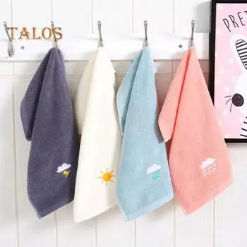 Хлопковое полотенце для рук с погодным узором, детское полотенце для лица, супер мягкое, хорошо впитывающее хлопковое полотенце, тренажерный зал, душ, отель, спа, принадлежности для ванной комнаты серый