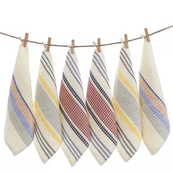 Хлопковое полотенце, мягкая впитывающая тряпка для мытья посуды, тряпки для кухонной посуды, дышащее сотовидное полотенце для лица, бытовая тряпка для чистки, тряпка для мытья посуды