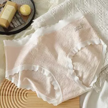 Хлопковое текстурированное женское нижнее белье больших размеров с высокой талией, полные трусики, ягодицы, детское нижнее белье, хлопковые трусики XL