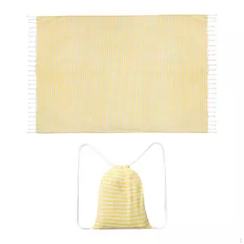 Хлопковое турецкое пляжное полотенце-одеяло быстросохнущее впитывающее походное складное аксессуары для плавания жёлтый