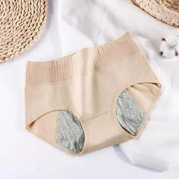 Хлопковое женское физиологическое нижнее белье с защитой от боковых утечек, дышащие и легкие защитные брюки L розовый