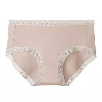 Хлопковое женское нижнее белье, антибактериальное кружевное нижнее белье, женские шорты со средней талией, эластичные треугольные брюки M чёрный