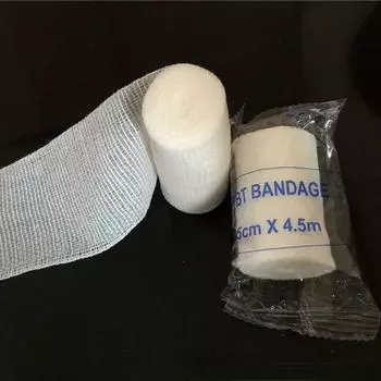 Хлопковые эластичные бинты, благоприятные для кожи, дышащие, аптечка первой помощи, марлевая повязка на рану, медицинский уход, неотложная помощь 7.5cm*450cm