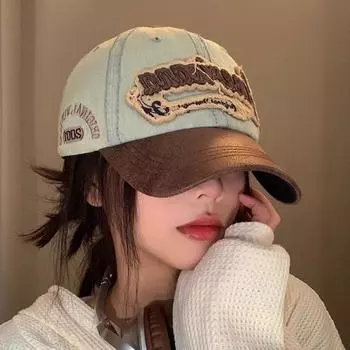 Хлопковые американские ретро-бейсболки, кепки с козырьком, рваные джинсы, шляпа от солнца для девочек Style D