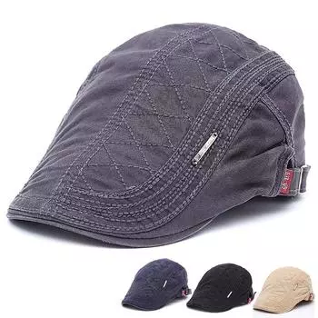 Хлопковые береты для мужчин, летние плоские кепки, кепки-каскеты, осенние береты, мужская шапка для тети, зимы чёрный