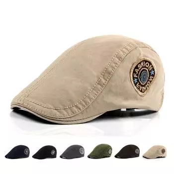 Хлопковые береты, кепки газетчика для мужчин, британский берет, женский плоская кепка с вышивкой, шляпа художника Гэтсби, шляпа водителя, шляпа плюща, Gorro Hombre Boina 55-60cm хаки