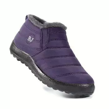 Хлопковые ботинки Хлопковые туфли Бархатные теплые женские туфли большого размера для пар Повседневные зимние ботинки для женщин 35 золотой