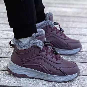 Хлопковые ботинки, новые зимние бархатные теплые ботинки для среднего и пожилого возраста, обувь для мам, большие хлопковые водонепроницаемые зимние ботинки, обувь для папы 36